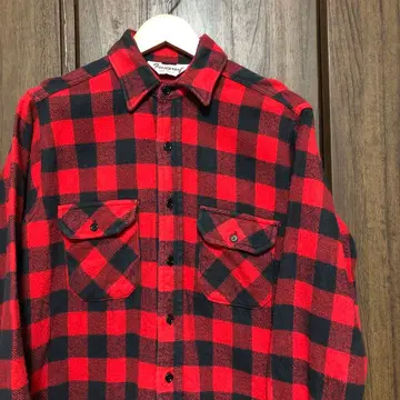 80년대 USA Frostproof 버팔로 체크 플란넬 셔츠 M 빨검