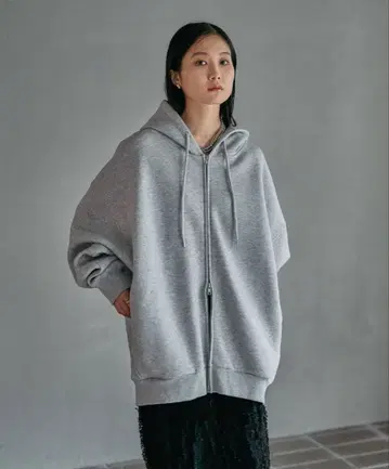 LEPSIM 후드티 퍼프 에어 ZIPBIG 후디 탑 그레이 미사용 새상품