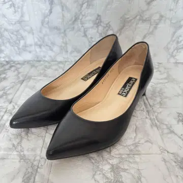 [ 새상품급 ] 엘레강스 히미코 가죽 펌프스 스틸레토 블랙 22.5