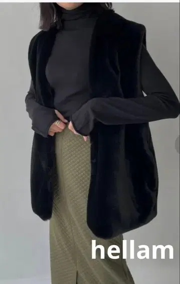 hellam 헤람 인조 모피 베스트