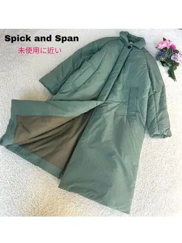[컨디션 최상] 현행 스픽 앤 스팬 충전솜 스탠드 카라 코트 롱 카키