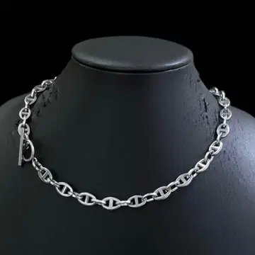 만텔 목걸이 앵커 체인 목걸이 실버 스테인리스 8mm
