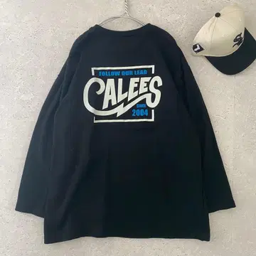 CALEE 칼리 풀오버 맨투맨 블랙 백프린트 파일