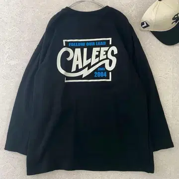 CALEE 칼리 풀오버 맨투맨 블랙 백프린트 파일