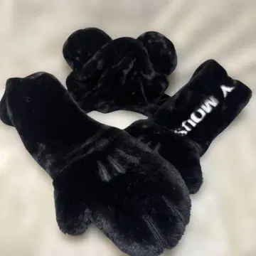 [ MICKEY MOUSE / 미키마우스 ] 귀 달린 미튼 캡 블랙