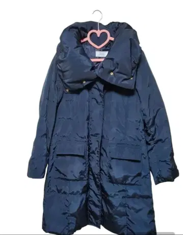 다운 코트 다운 자켓 네이비