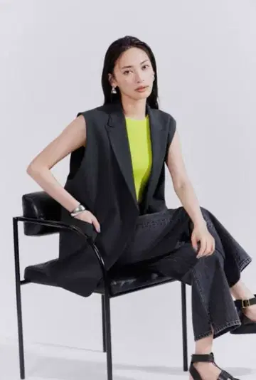 Mila owen 오오마사 아야 벨트 포함 테일러드 베스트