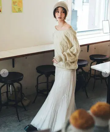 COCODEAL 플리츠바닥샤샤 스커트