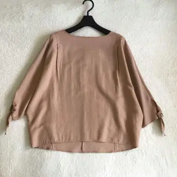 SACRA 사쿠라 돌먼 슬리브 블라우스 핑크 베이지 38