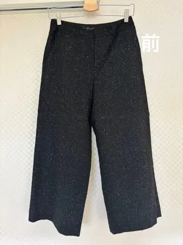 [ INDIVI ] 트위드 다크 네이비 와이드 팬츠 38 온오프 OK