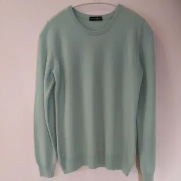캐시미어 100% 크루넥 스웨터 긴팔 타카시마야 민트 그린