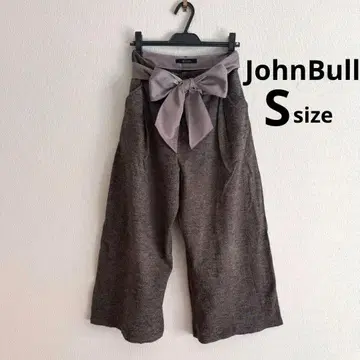 젬블 와이드 팬츠 헤링본 브라운