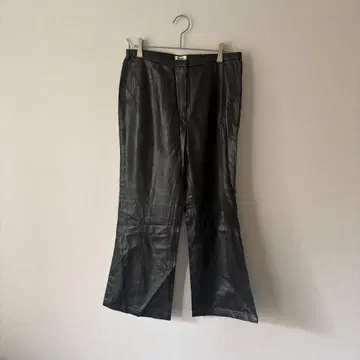 Chamois vkei 인조 가죽 플레어 팬츠 블랙 Y2K 모드