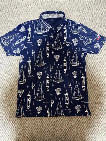 새상품급] 캘러웨이 피케 셔츠 요트 패턴 올 패턴 네이비