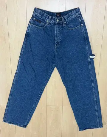 TOMMY JEANS 다크 블루 와이드 팬츠