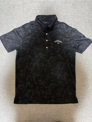 캘러웨이 카모 패턴 블랙 피케 셔츠