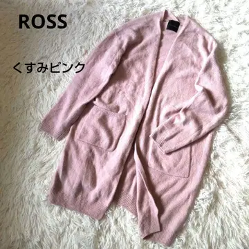 어반 리서치 Rosso 폭스 혼방 니트 가디건 더스티 핑크