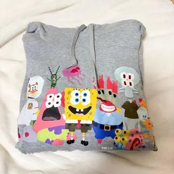 UNIQLO 스펀지 밥 캑터스 플랜트 프리 마켓 맨투맨 후드티