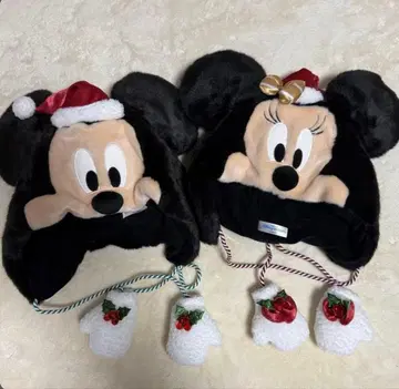 크리스마스 디즈니 팬캡 [ 미키 미니 세트 ] 택 포함 미사용 새상품