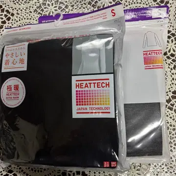 유니클로 히트텍 캐시미어 블렌드 심리스 리브 터틀넥 2개 세트