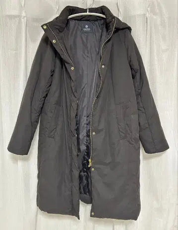 나노 유니버스 후드티 코트 피치 스킨 블랙 충전솜