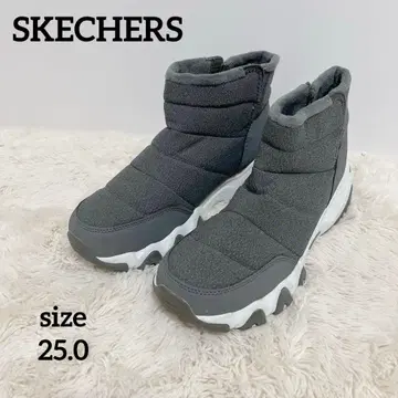 새상품급 [ 스케쳐스 ] 스노우 부츠 25.0 그레이 방한 발수 윈터