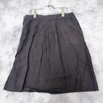 에네스베 린넨 100% 스커트 블랙 42 XL 빅 사이즈 린넨 레어