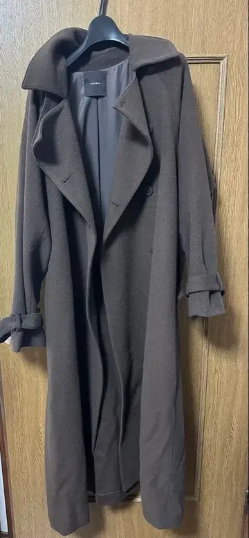 nuans 브라운 롱 코트