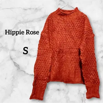새상품급 Hippie Rose 뜨개질 스웨터 [ S ] 카키 오렌지