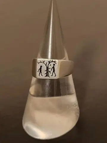 멕시코 빈티지 아담과 이브 생명의 나무 925 실버 반지