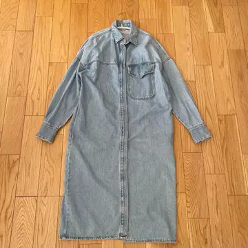 ZARA 데님 셔츠 원피스 롱 기장