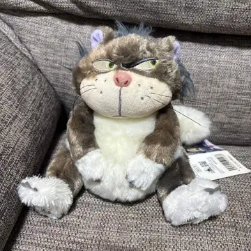 새상품 루시퍼 앉은 봉제 인형 키체인 신데렐라 마스코트 키링