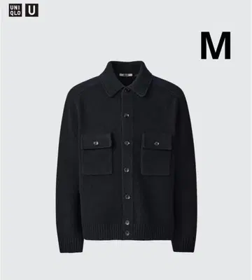 새상품 UNIQLO U 라무 니트 자켓 M 사이즈 블랙 모 100%