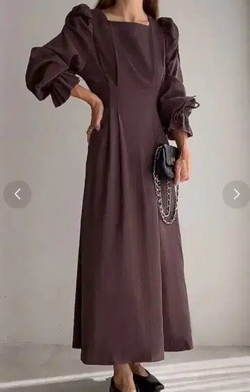 JUNOAH FILLOW 백리본 원피스 모카