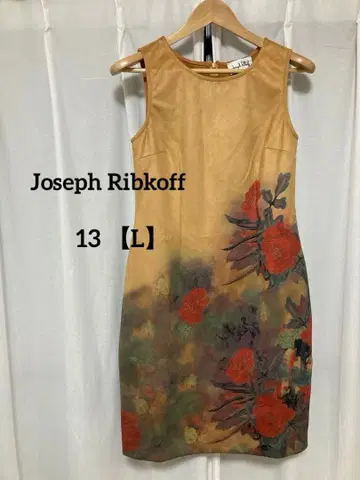 조셉 리브 코프 꽃무늬 슬리브리스 원피스 베이지