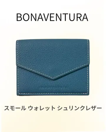 BONAVENTURA 스몰 지갑 슈링크 가죽 블루 시안