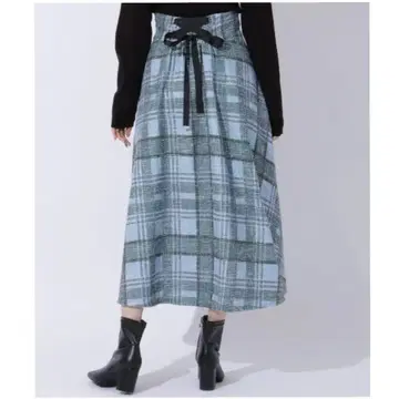 윌 셀렉션 믹스 트위드 체크 스커트 M
