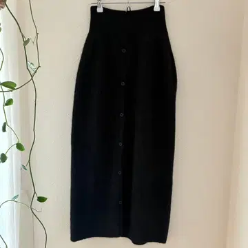 미사용 새상품 C.T.plate 버튼 포함 차콜 그레이 타이트 스커트