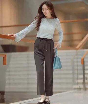 내추럴 뷰티 베이직 세 팬츠 L 차콜 그레이