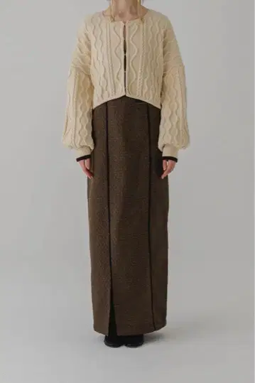 [ eaphi ] CABLE KNIT CARDIGAN