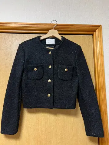 노카라 블랙 자켓 골드 버튼 한국