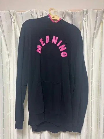 MEANING 맨투맨 후드티 미닝 로고 풀오버 후드티