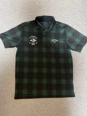 캘러웨이 체크 무늬 피케 셔츠 L size