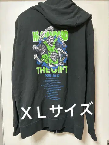 하이스타 Hi-Standard 후드티 블랙 XL 사이즈