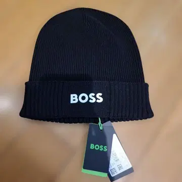BOSS 블랙 니트 모자