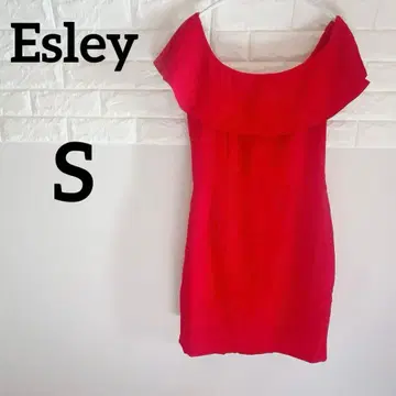 새상품급 [ Esley ] S 슬리브리스 원피스 빨간색
