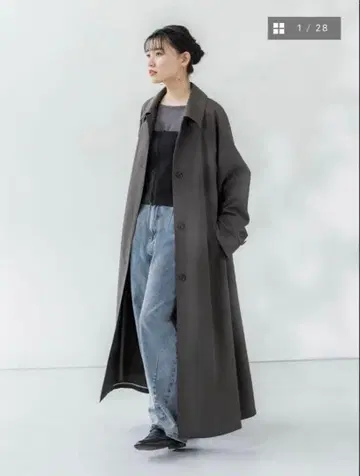 crewre 드레이프 스텐카라 코트 사이즈 2