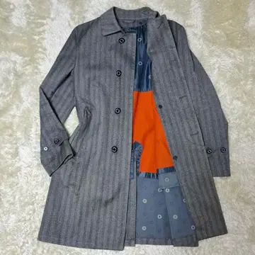 매킨토시 철학 스텐카라 코트 L 그레이 헤링본 무늬