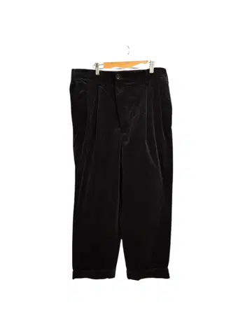 WEWILL 와이드 2 턱 코듀로이 팬츠 블랙