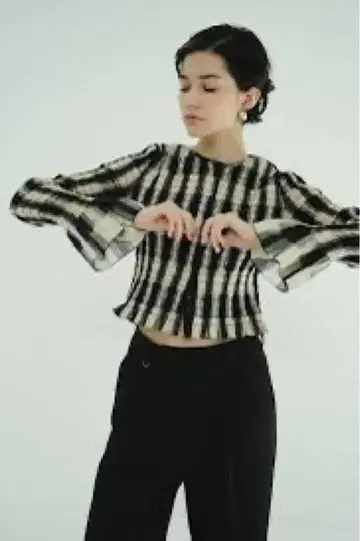 CLANE SHIRRING DESIGN BLOUSE MIX